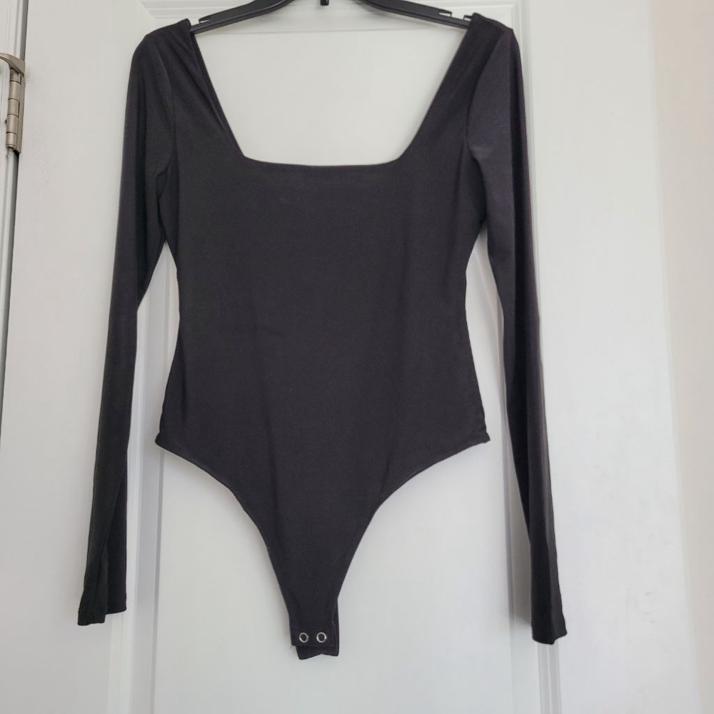 Women's Popular 21 Black Long Sleeve Bodysuit L